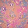 LYSERØD BLOMSTRET CHIFFON b60