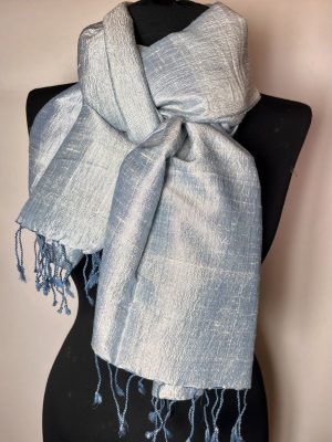 Råsilkesjal (Dueblå RS52)