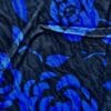 SORT MED LILLA BLOMSTER SILKE.  B115