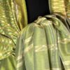 SMUK GRØN IKAT SILKE SARONG   nr.6   k72.