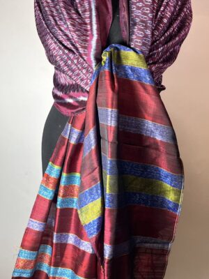SMUK IKAT SILKE STOLA.  NR.13   k72.