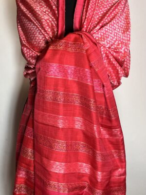 SMUK RØD SILKE SARING   NR.14   k72