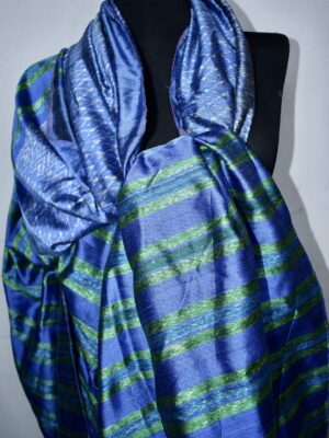 BLÅ IKAT STOLA,SARONG   K45