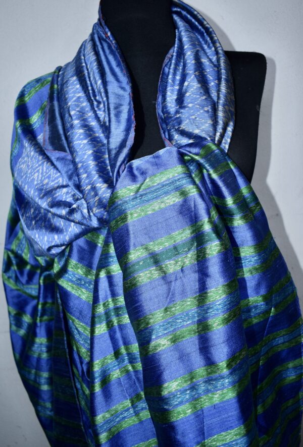 DSC_0137 BLÅ IKAT STOLA,SARONG K45